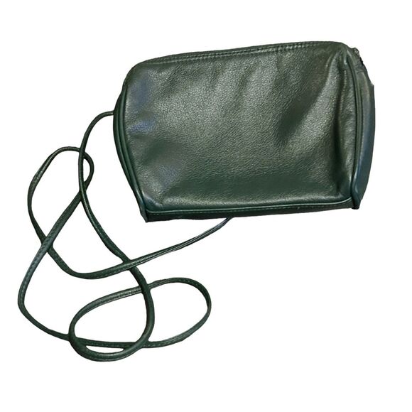 Giani Bernini Dark Green Pebbled Leather Small Crossbody Purse Shoulder Bag - Picture 3 of 12